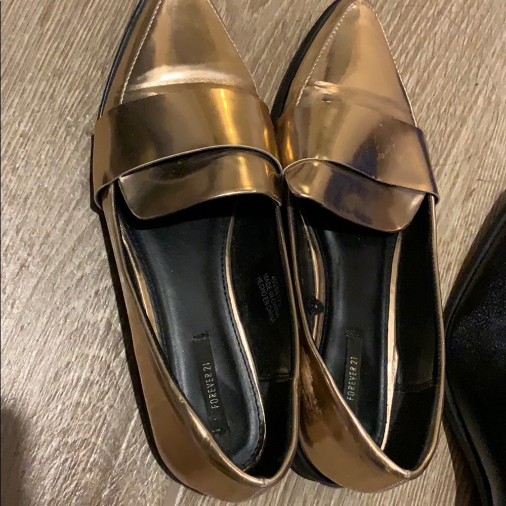 Rose gold flats